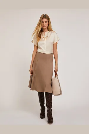 Motivi Blusa bimaterica con colletto alla coreana Donna