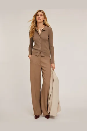 Motivi Cardigan a coste con colletto Donna