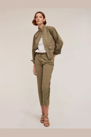 Motivi Pantaloni chino con patch ricamato Donna
