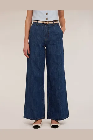 Motivi Jeans wide leg misto lino Donna