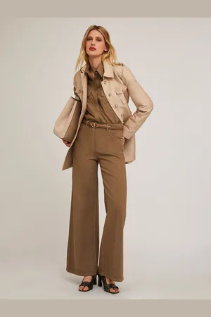 Motivi Pantaloni wide in drill di cotone Donna
