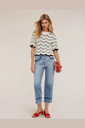 Motivi Jeans cropped light blue Donna