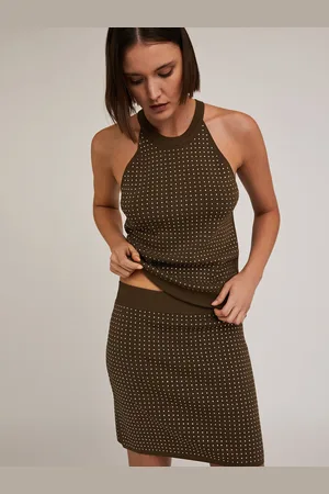 Motivi Top in maglia con strass Donna