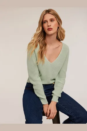 Motivi Pullover scollo a v in cotone Donna