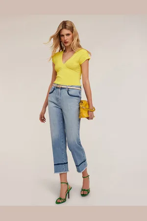 Motivi T-shirt in maglia plissé Donna