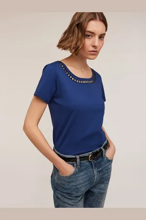 Motivi T-shirt con scollatura ricamata Donna