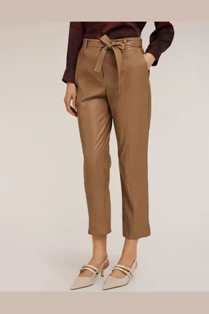 Motivi Pantaloni con cintura in tessuto spalmato Donna