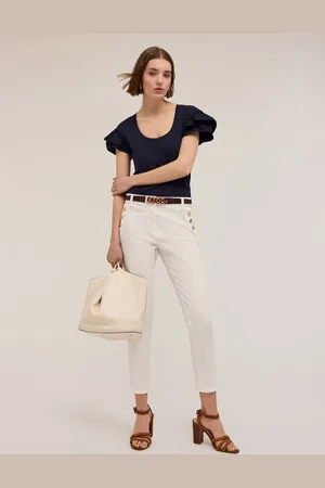 Motivi Pantaloni regular con bottoni metallici Donna