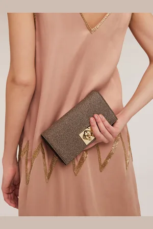 Motivi Wallet Bag in tessuto spalmato glitter Donna