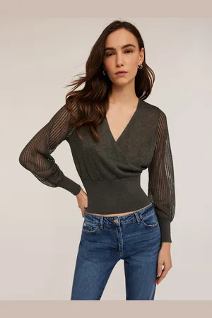 Motivi Maglia con incrocio e maniche traforate Donna