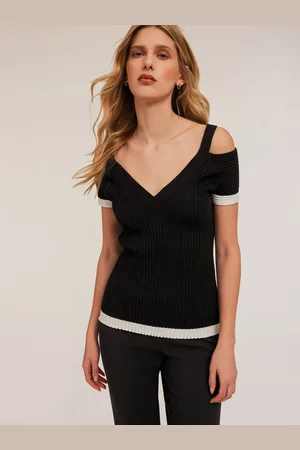 Motivi Maglia a coste off-shoulders Donna