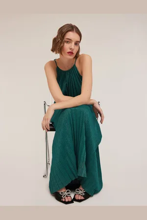 Motivi Vestito lungo in jersey lurex plissé Donna