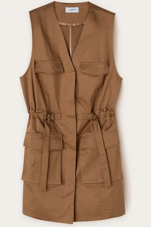 Motivi Vestito stile sahariana in raso Donna