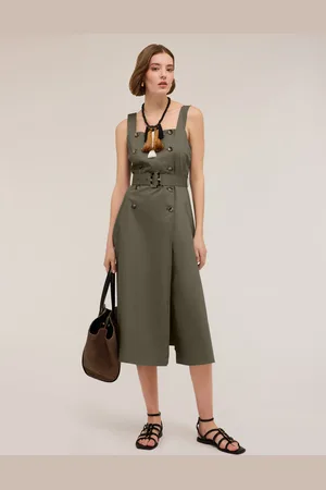 Motivi Vestito con bottoni in cotone Donna