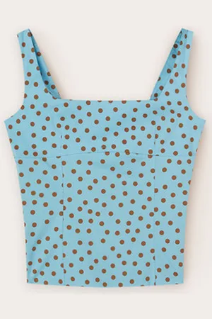 Motivi Top bustier con cut-out posteriore a pois Donna