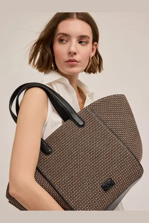 Motivi Shopping bag effetto stuoia con manici Donna