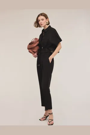 Motivi Pantaloni regular in lino viscosa Donna