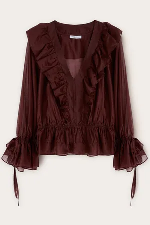 Motivi Blusa in voile con volants Donna
