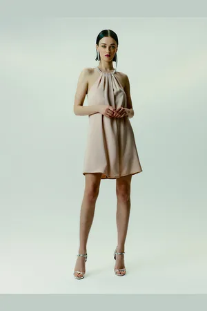 Motivi Mini dress in raso con dettaglio collana Donna