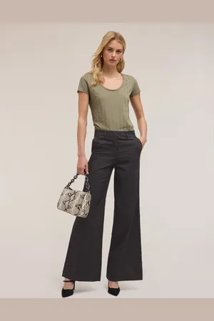 Motivi T-shirt in cotone con righe in strass Donna