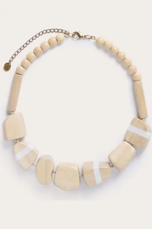 Motivi Collana girocollo con perline in legno Donna