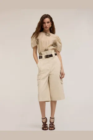 Motivi Blusa ricamata con maniche a palloncino Donna