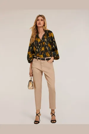 Motivi Pantaloni carrot Rianne in cotone Donna
