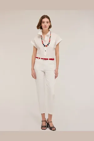 Motivi Pantaloni carrot Rianne in cotone Donna
