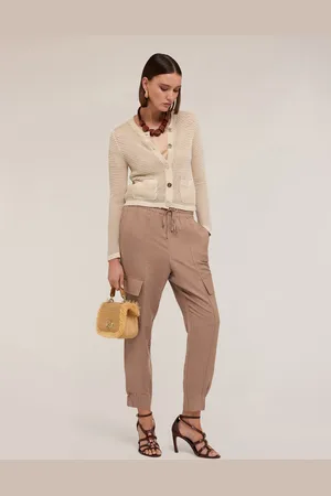 Motivi Joggers cargo misto lino Donna
