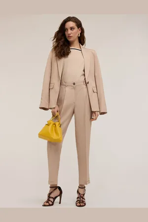 Motivi Pantaloni regular in lino viscosa Donna
