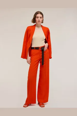 Motivi Pantaloni wide leg misto lino Donna