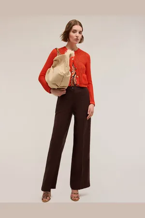 Motivi Pantaloni wide leg misto lino Donna