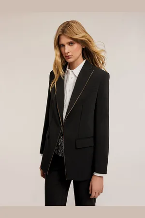 Motivi Giacca in tessuto crêpe con dettaglio metal chain Donna