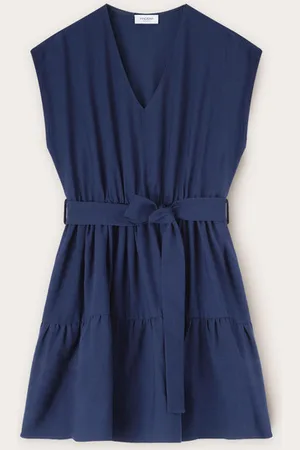 Motivi Vestito corto con balza in jersey Donna