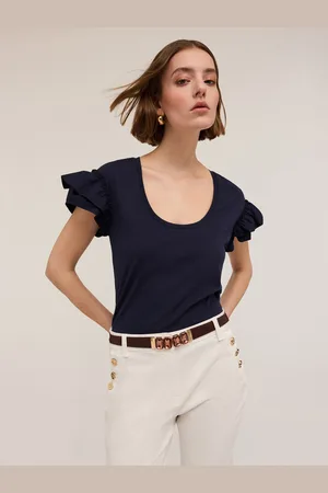 Motivi T-shirt con maniche volant Donna