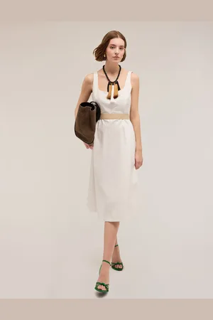 Motivi Vestito midi in popeline Donna