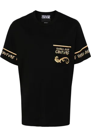 VERSACE T-shirt manica corta con logo barocco