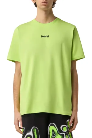 DISCLAIMER T-shirt manica corta con stampe logo lime