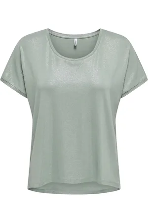 ONLY T-shirt in viscosa lurex manica corta