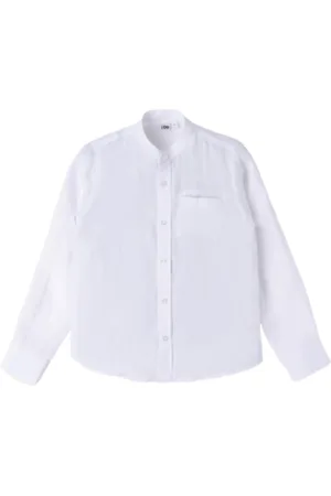 iDo(Dodipetto) Camicia manica lunga alla coreana in lino