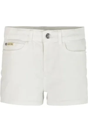 Calvin Klein Shorts vita alta in denim