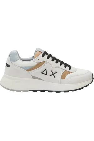 sun68 Sneakers Sunday Dad in suede e nylon panna