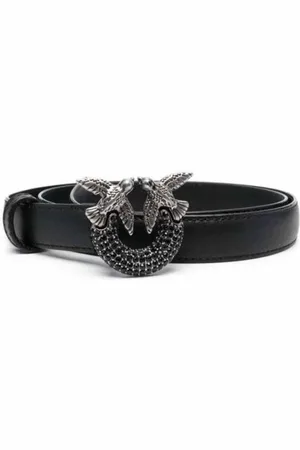 Pinko Cintura in pelle h2 con logo Love Birds strass