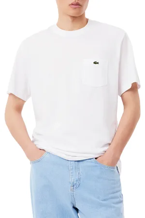 Lacoste T-shirt manica corta in cotone con taschino