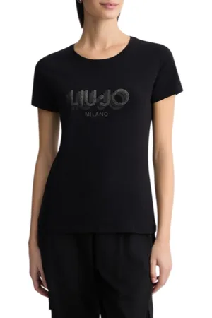 Liu Jo T-shirt manica corta slim con logo strass