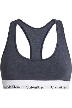 Calvin Klein Reggiseno senza imbottitura con banda logata melange