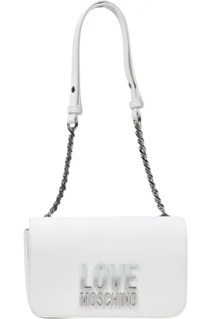 Moschino Love Moschino borsa a spalla in ecopelle con logo degradè argento