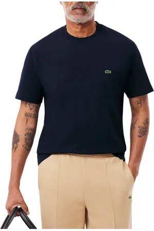 Lacoste T-shirt manica corta in cotone con taschino