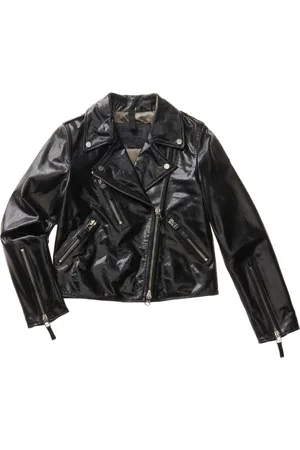 Blauer Giubbino chiodo Naomi in pelle