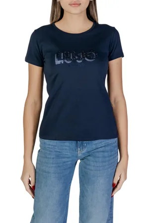 Liu Jo T-shirt manica corta slim con logo strass